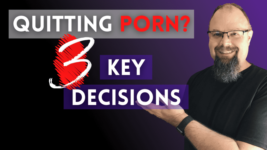 Jay on Shackle Road holding hand to the title "Quitting Porn three key decisions"